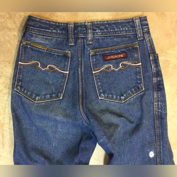 Vintage Jordache Jeans Unhemmed Long 24x33 Straight Horsehead Made USA 80s - Picture 7 of 13
